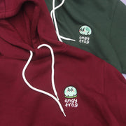 Angy Frog Embroidered Hoodie in Forest Green (UNISEX)