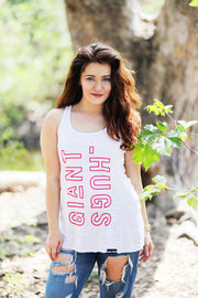 GIANT HUGS - WHITE TANK TOP (LADIES)