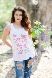 GIANT HUGS - WHITE TANK TOP (LADIES)