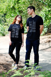 GIANT HUGS - BLACK SHIRT (UNISEX)