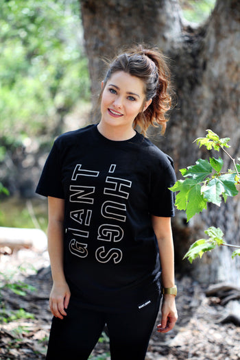 GIANT HUGS - BLACK SHIRT (UNISEX)